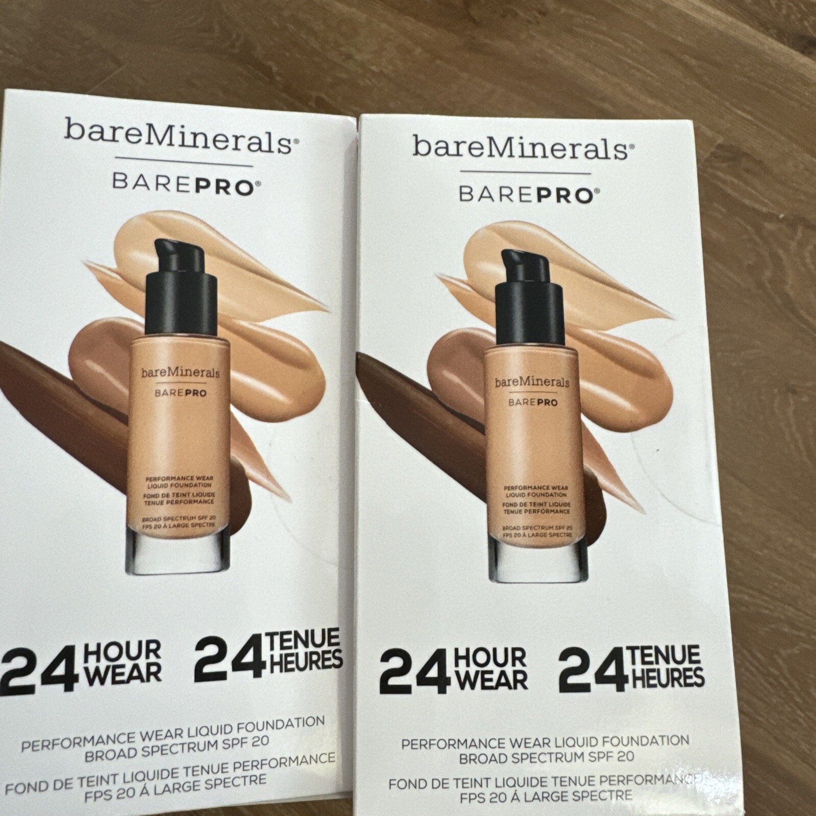 Lot2 BareMinerals Bare Pro 24 Hour Ware Foundation Sample Size (4 Shades) Sealed