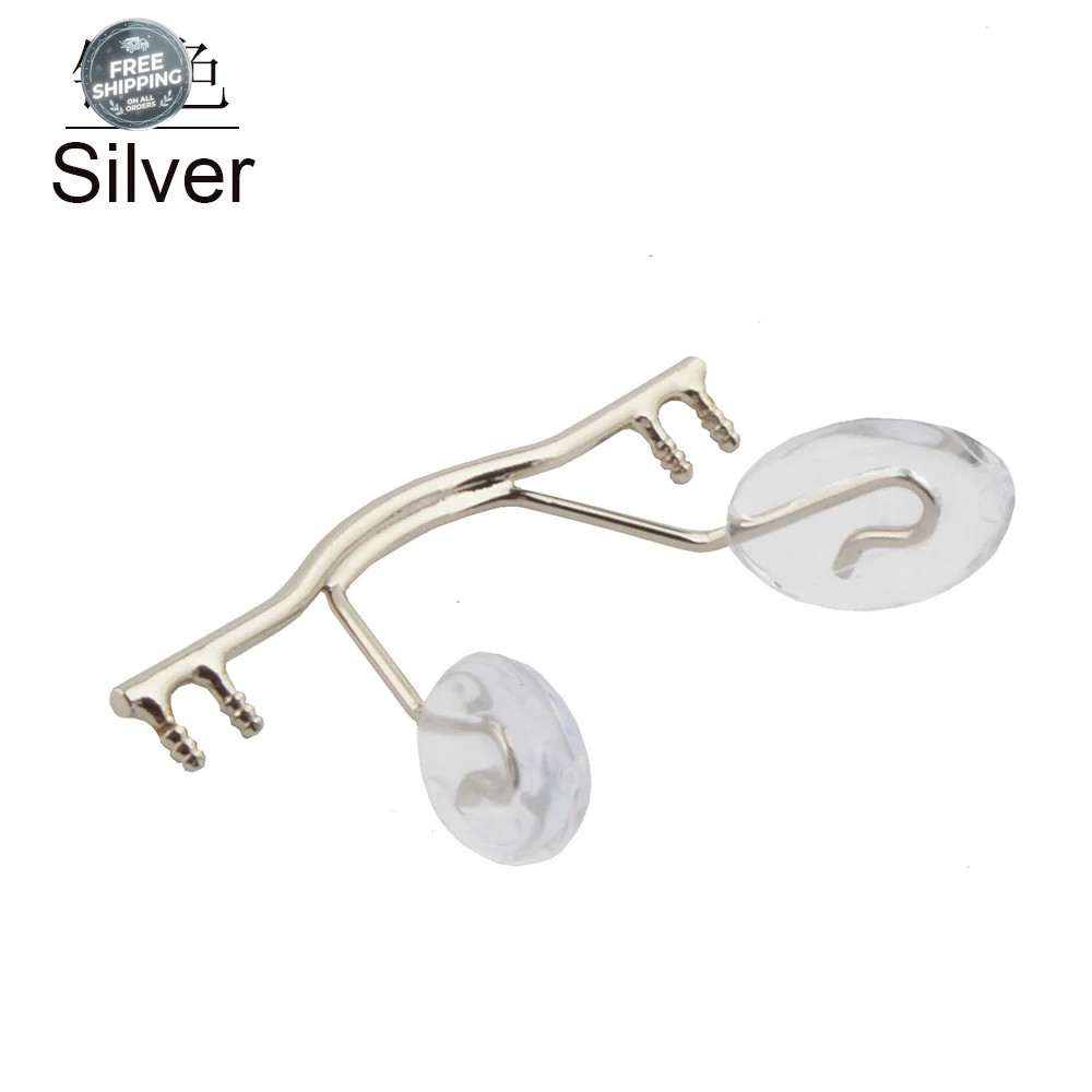1pcs Eyeglasses Stainless Steel Bridges Replacement Part Rimless Nose Frame Top