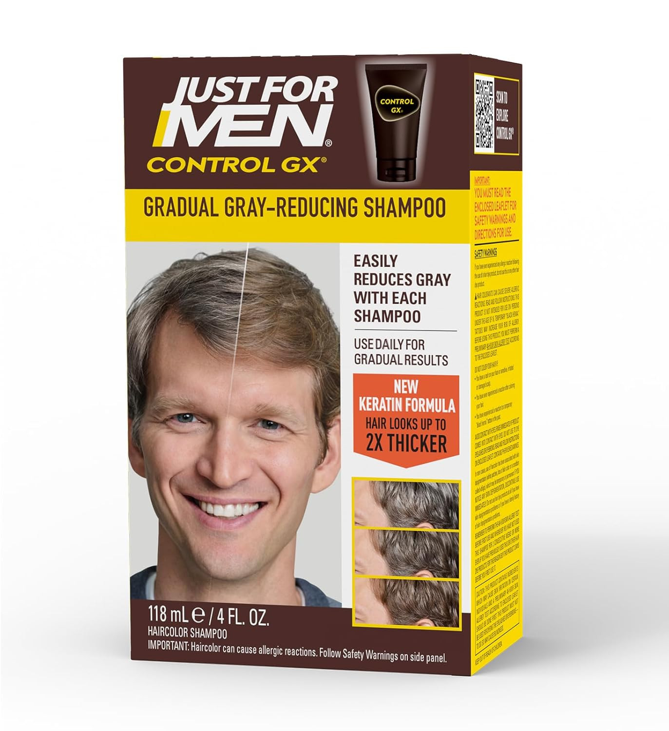 SHAMPOO Control GX Grey Reducing for Lighter Shades of Hair, Blonde to Medium B