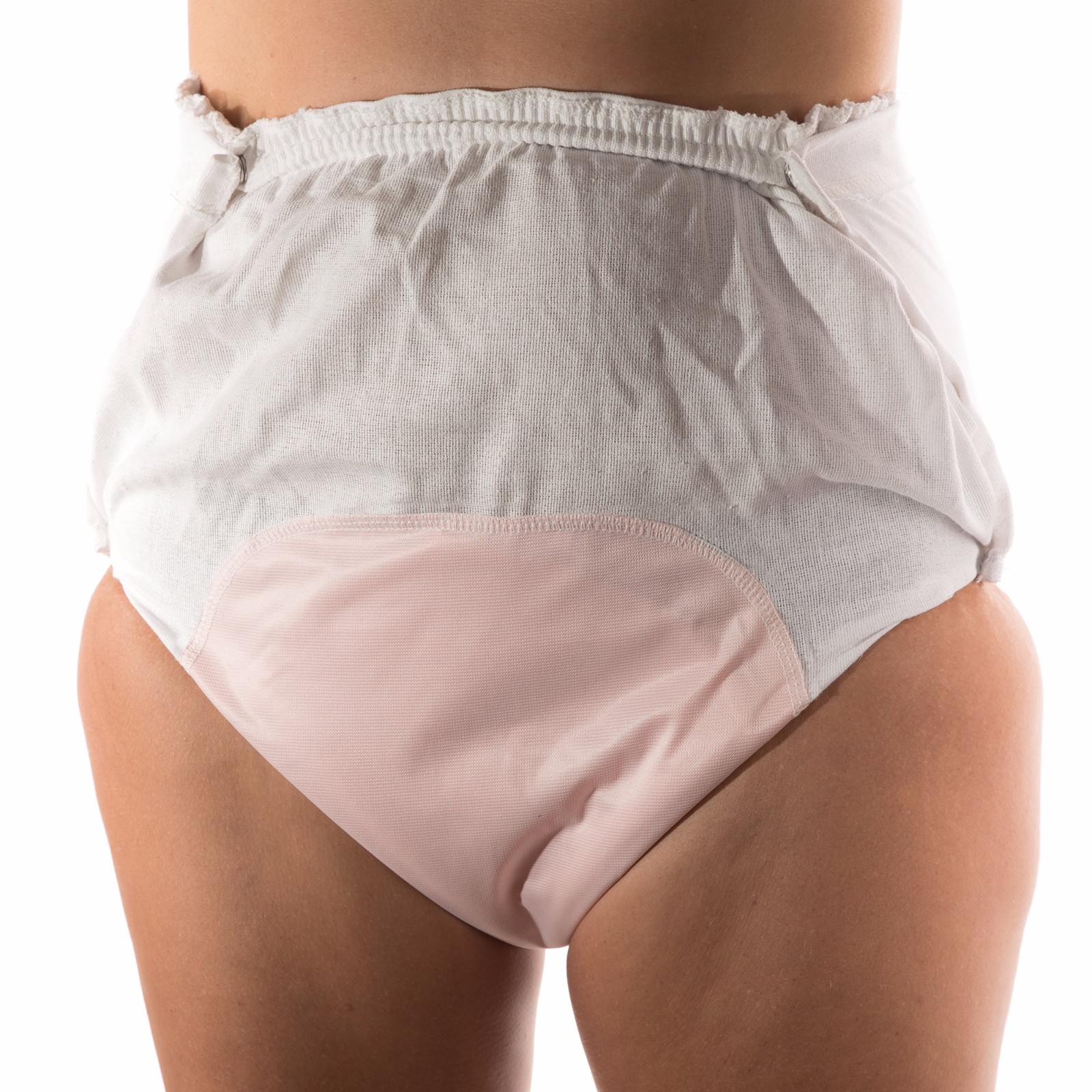 Reusable Adult Briefs with Adjustable Snaps and Elastic Waist