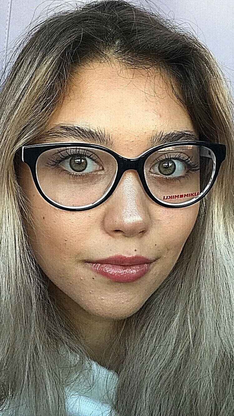 New Mikli by ALAIN MIKLI MR9R12 M01 54mm Black White Women’s Eyeglasses Frame
