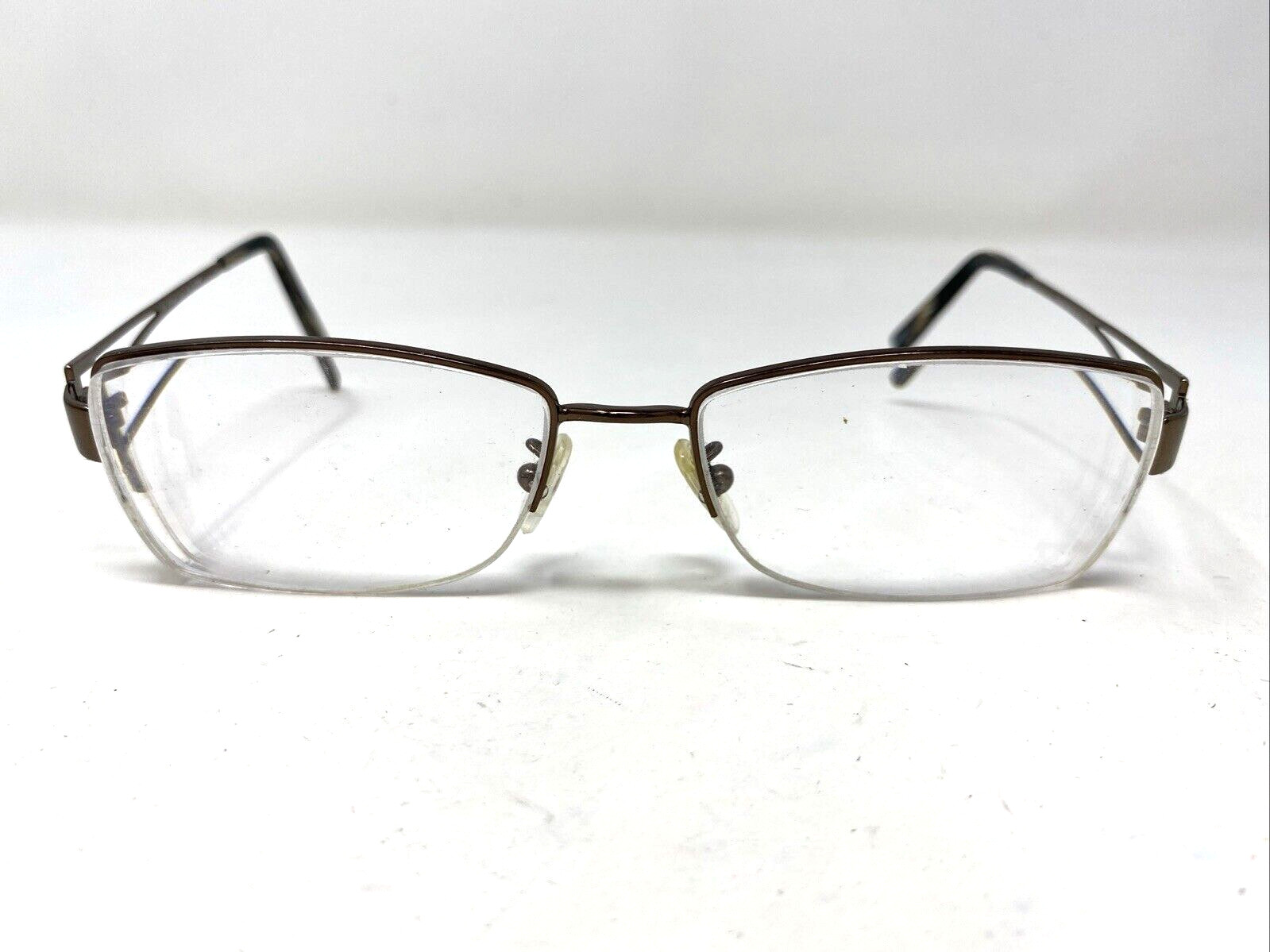 Fendi Italy F612R 210 56-18-135 Brown Metal Half Rim Eyeglasses Frame -578