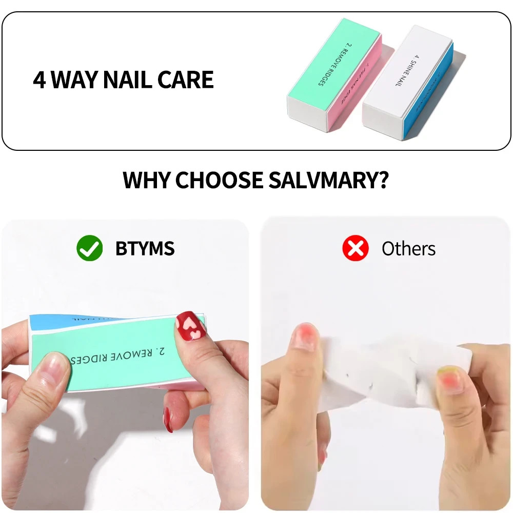 Professional 4 Ways Nail Buffing Block Manicure Pedicure Tools Emery Board Files