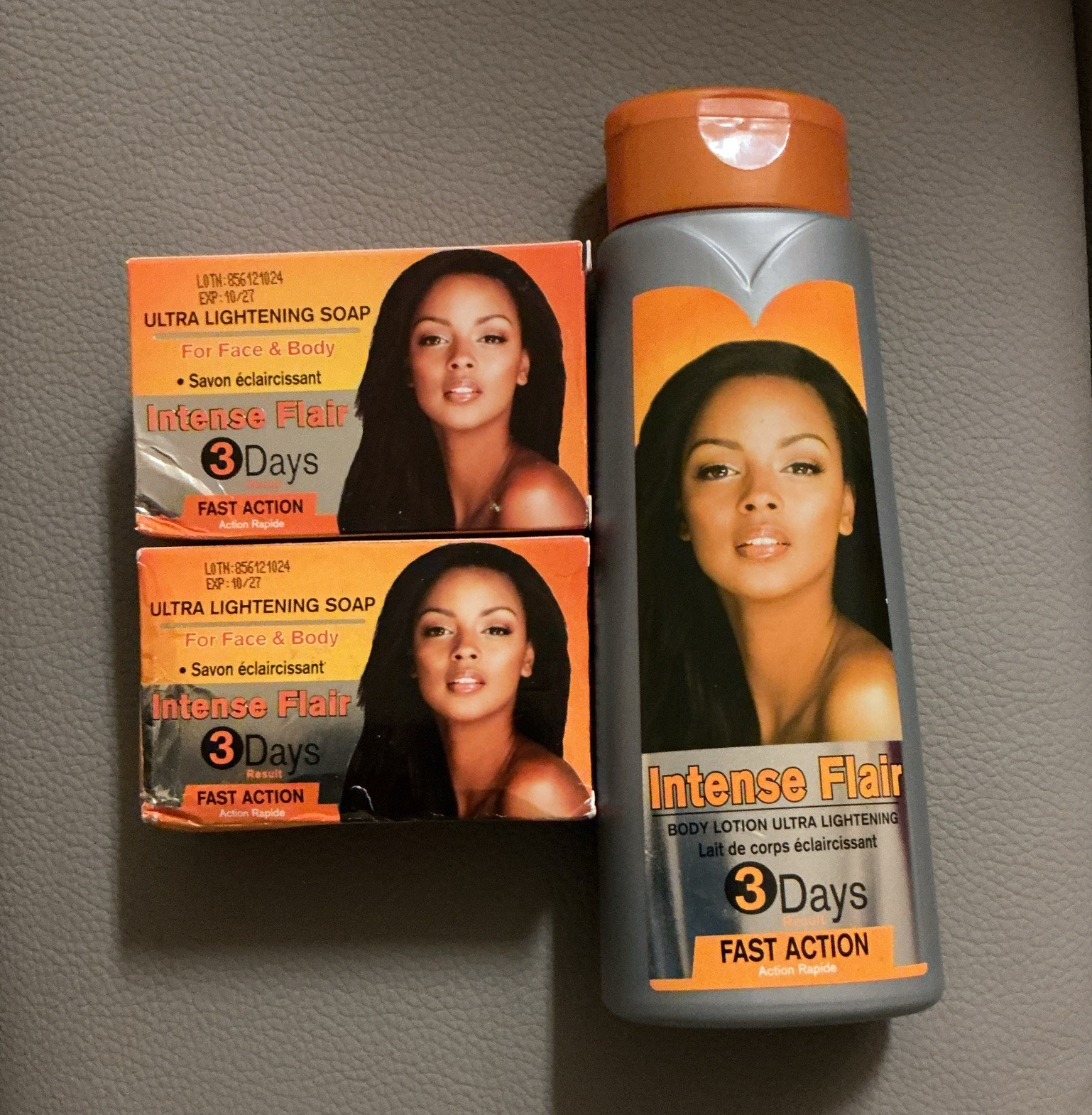Intense Flair 3 Days Fast Acting Whitening Soap Face & Body Multipack 3.5 oz