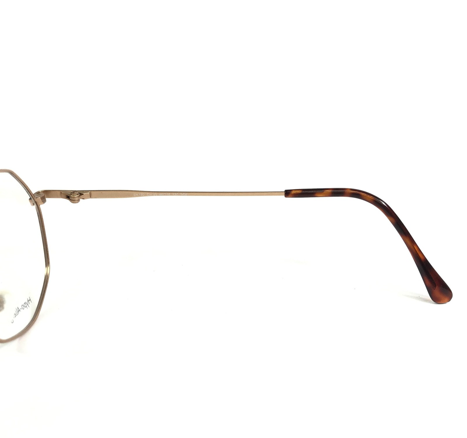 Dutz Eyeglasses Frames DK192 Col 45 Blue Matte Gold Tortoise Octagonal 46-18-130