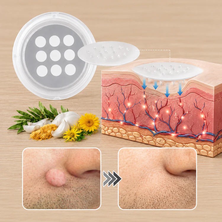 Curalona 2-in-1 Microneedle Hydrocolloid Patches for Face & Body Skin Care