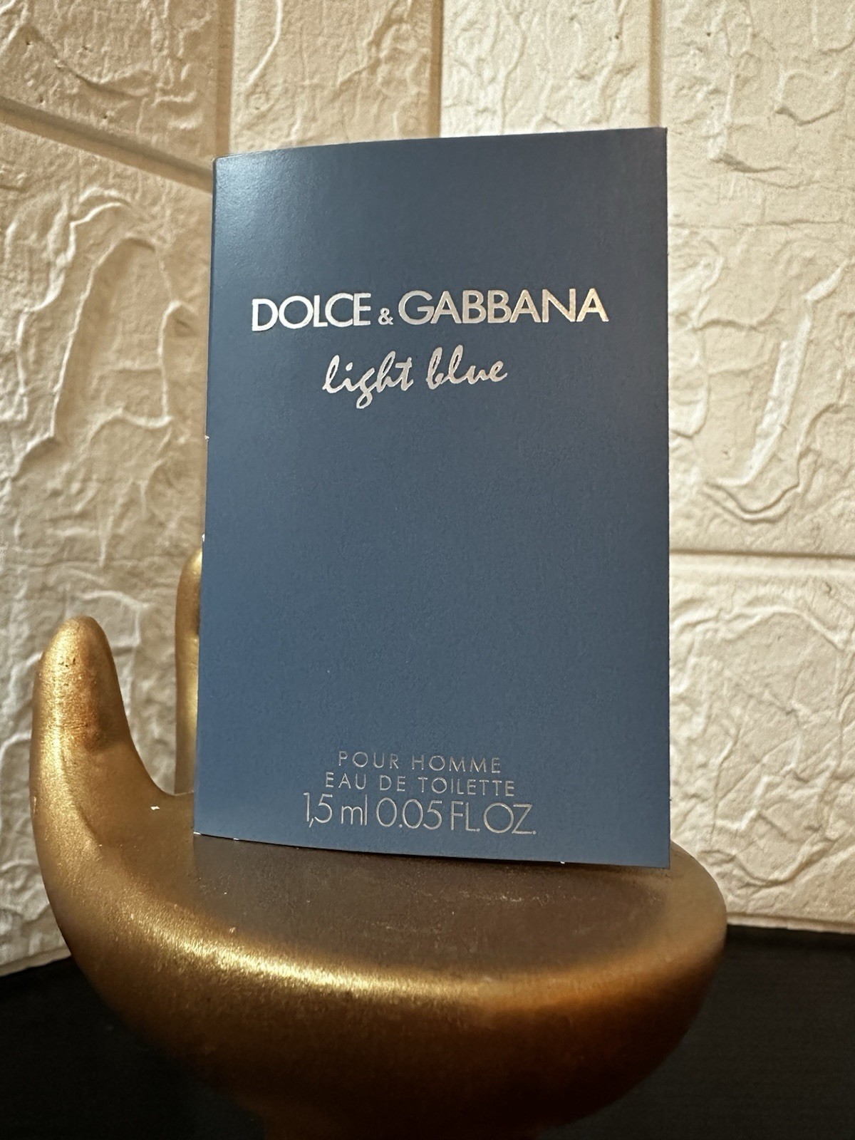 New Sample Size Dolce & Gabbana Light Blue Pour Homme EDT 1.5ml spray