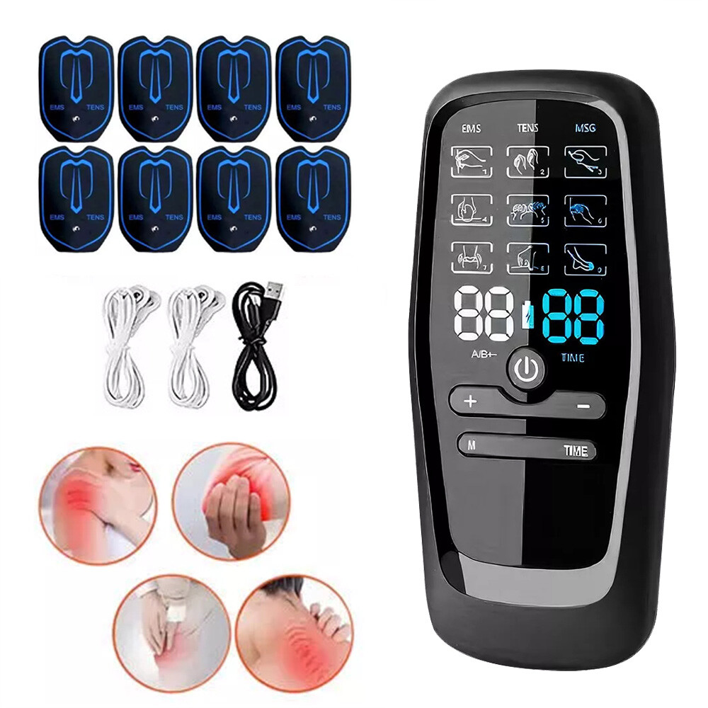 27 Modes Tens Unit Muscle Therapy Pain Relief Stimulator Machine Pulse Massager~