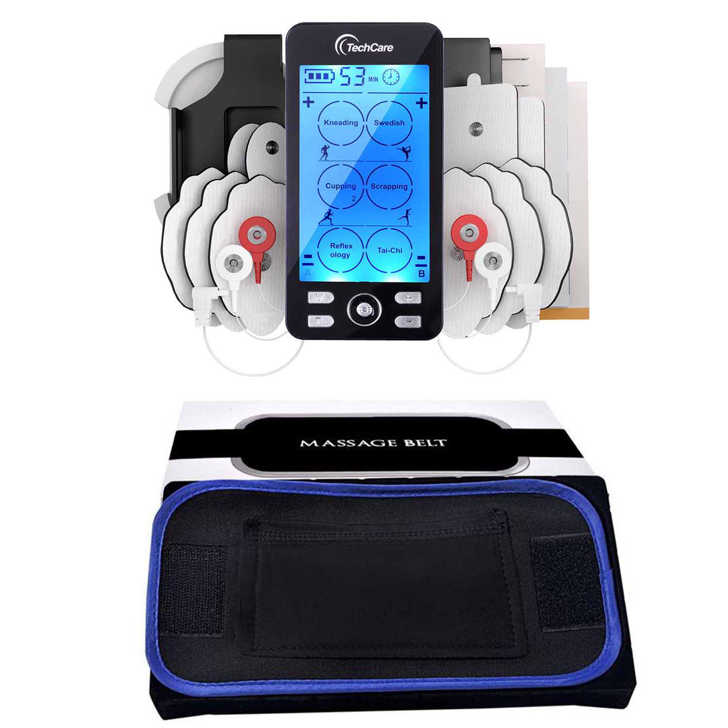 Tens EMS Unit Muscle Stimulator Rechargeable Massager Pain Relief Massage Belt