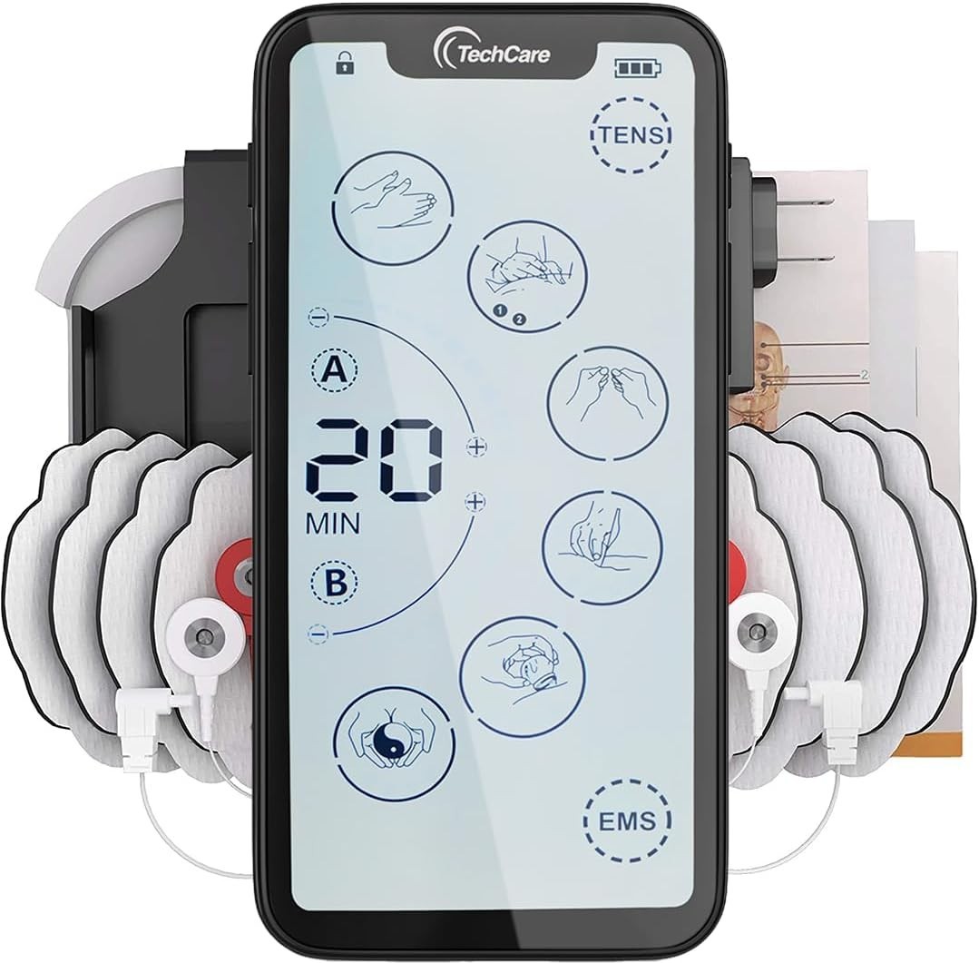 Touchscreen EMS Device, Dual Channel, Rechargeable, Deep Tissue Pain Relief