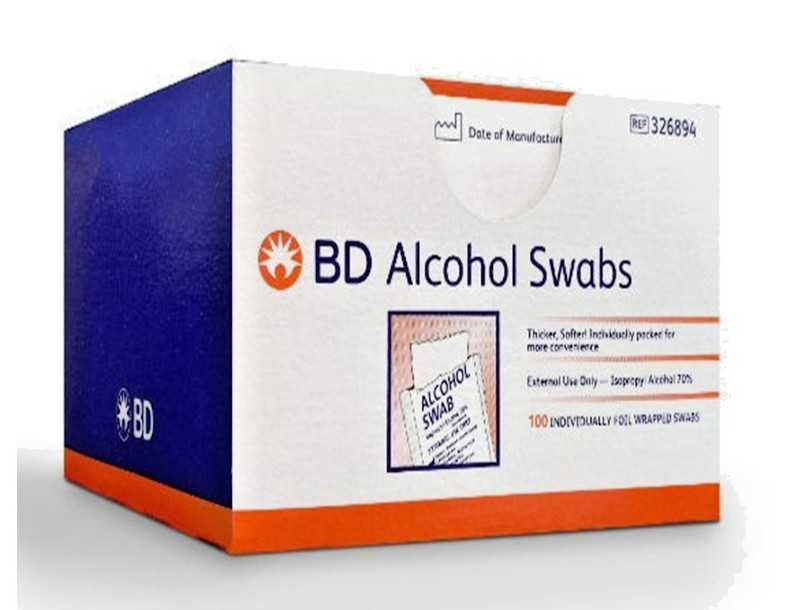 BD Alcohol Swabs | 2X 100’s | Antiseptic Pads First Aid & Skin Cleaning