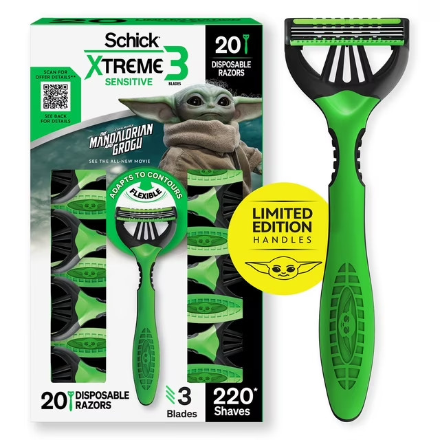 Schick Xtreme3 Sensitive Disposable Razors for Men, 20 ct.