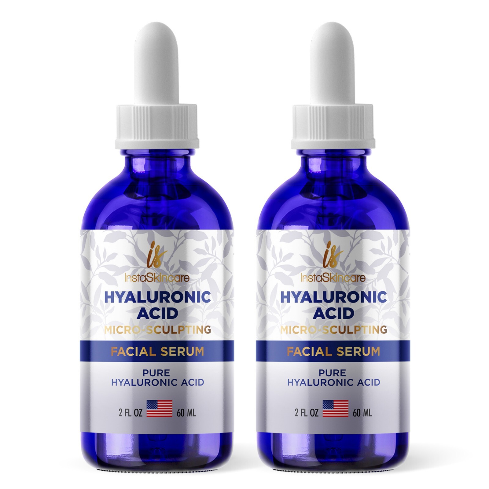 Hyaluronic Acid Anti-aging Serum for Face – 100% Pure Medical Formula – 2x 2oz