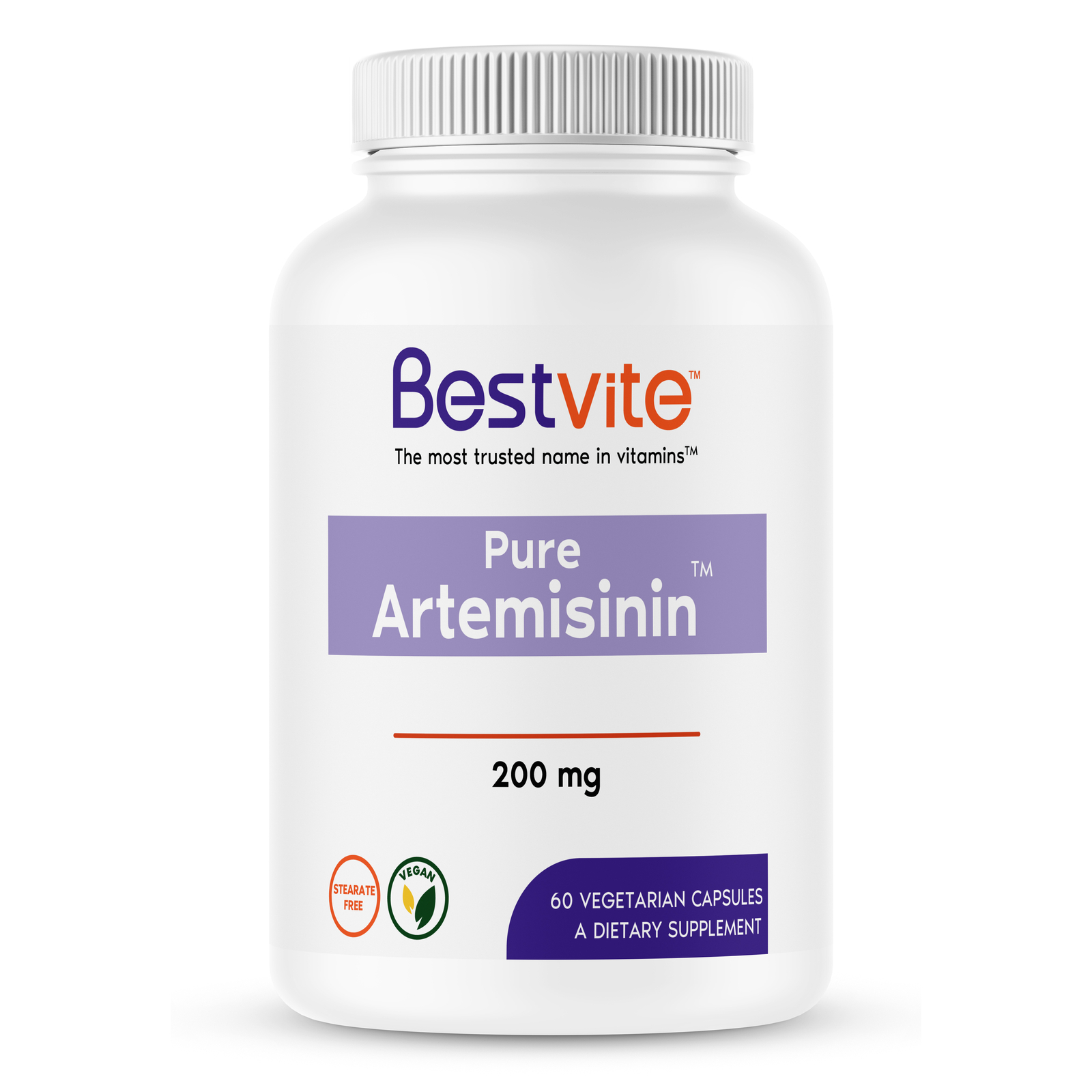 Bestvite Artemisinin 200mg (60 Vegetarian Capsules)-No Stearates- No Flow Agents