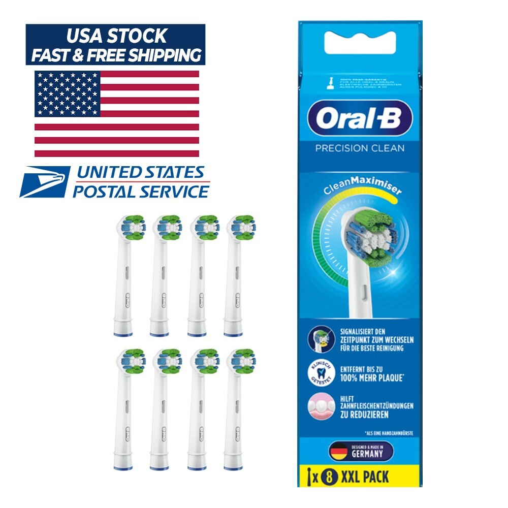 Oral-B Braun Precision Clean Toothbrush Heads 8 Counts – FREE SHIPPING !!!