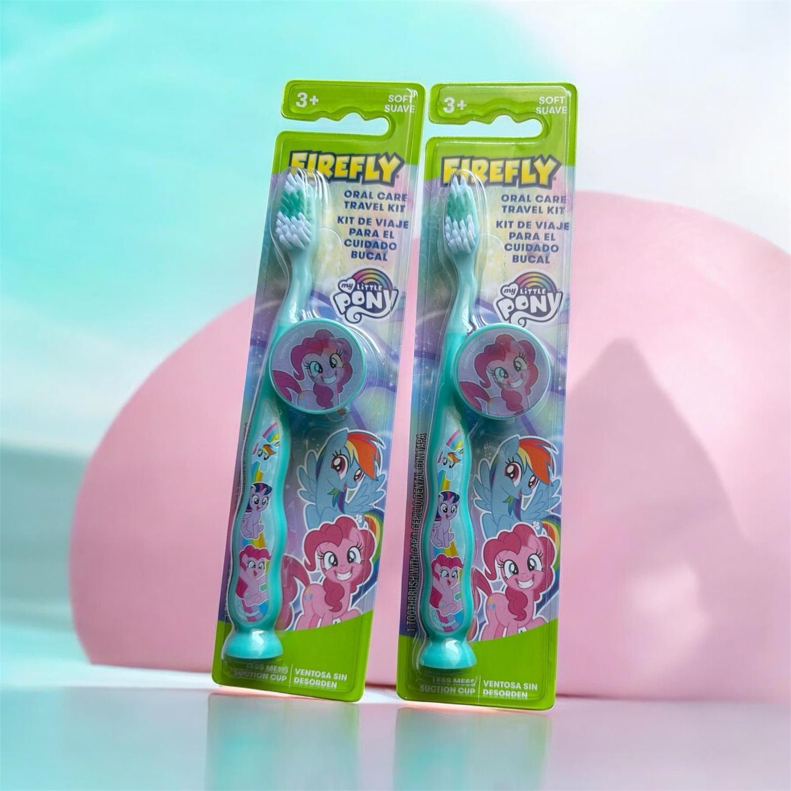My Little Pony Toothbrush with Lid 2 Pack Kids Toothbrush Ages 3 Years Up