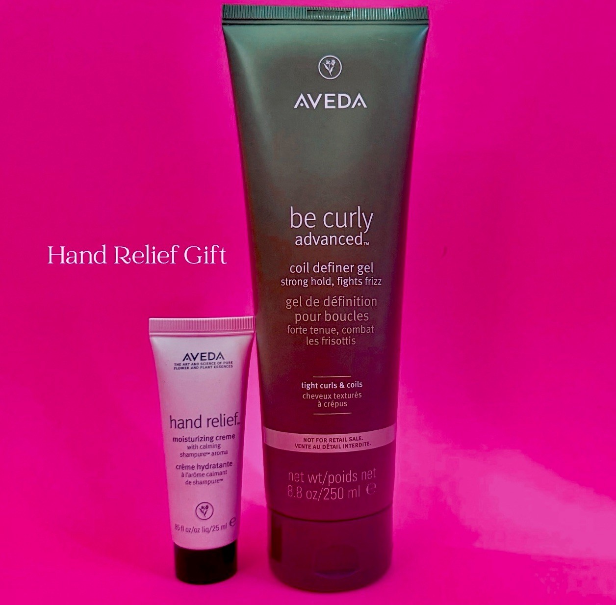 Aveda Be Curly Advanced Coil Definer Gel 8.8 oz New & Travel Hand Relief Gift
