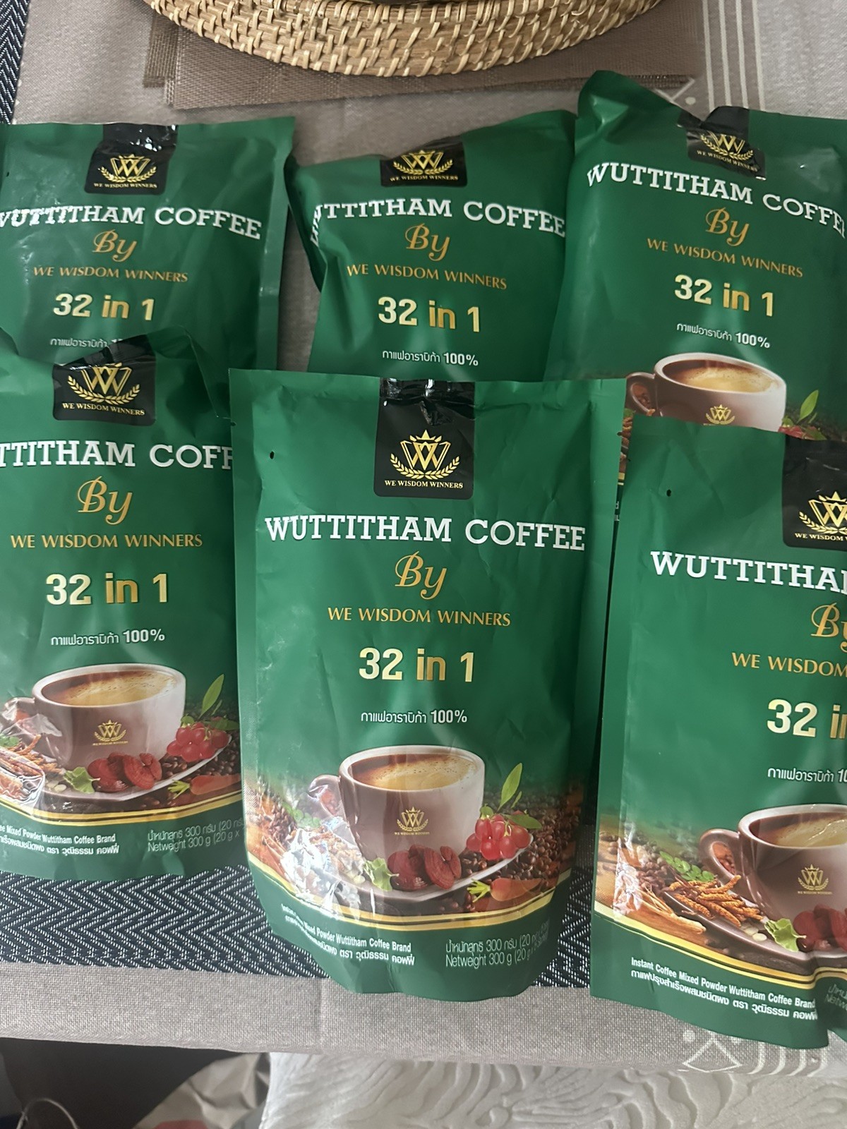 6x Wuttitham Healthy Instant Coffee 32 in 1 Herbs Mixed Weight Management Diet
