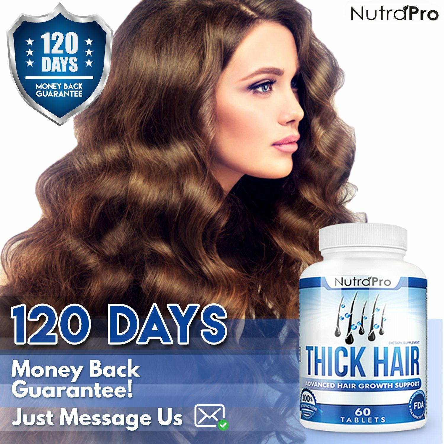Thick Hair Growth Vitamins – Anti Hair Loss DHT Blocker
