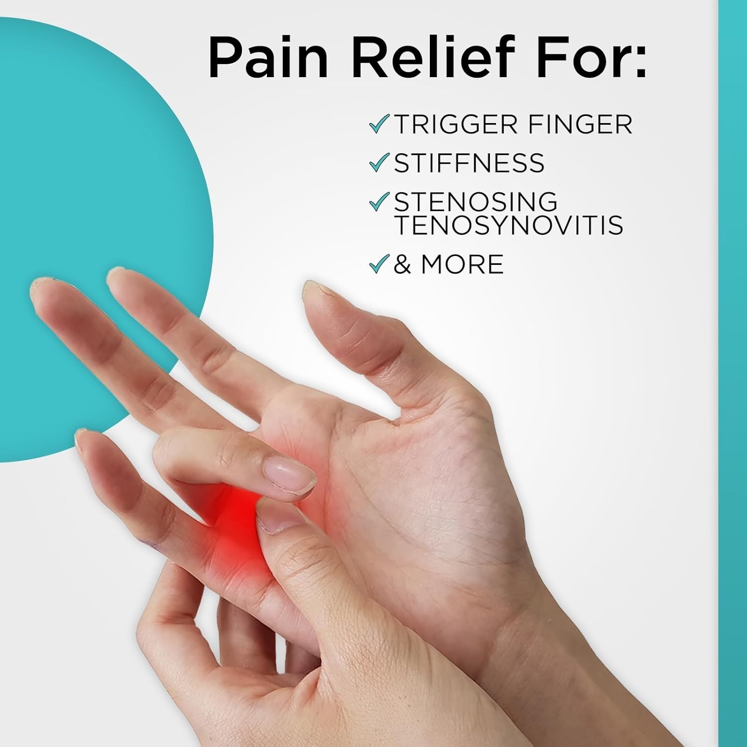 Vive Trigger Finger Splint – Support Brace for Middle, Ring, Index, Thumb and