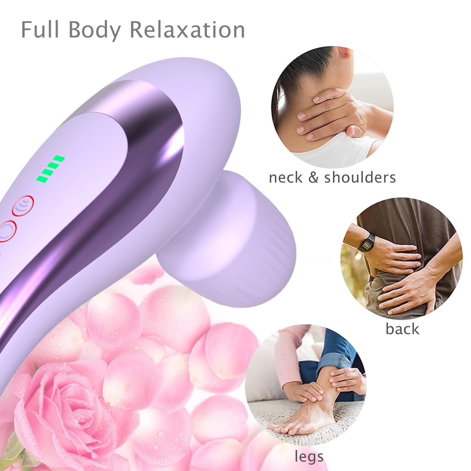 Roysmart Personal Vibrating Massager-Cordless Rechargeable Electric Mini Hand
