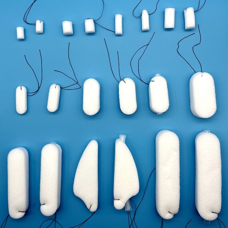 20pcs 9*15mm without thread ear dressing sterilized Merocel ear pack PVA