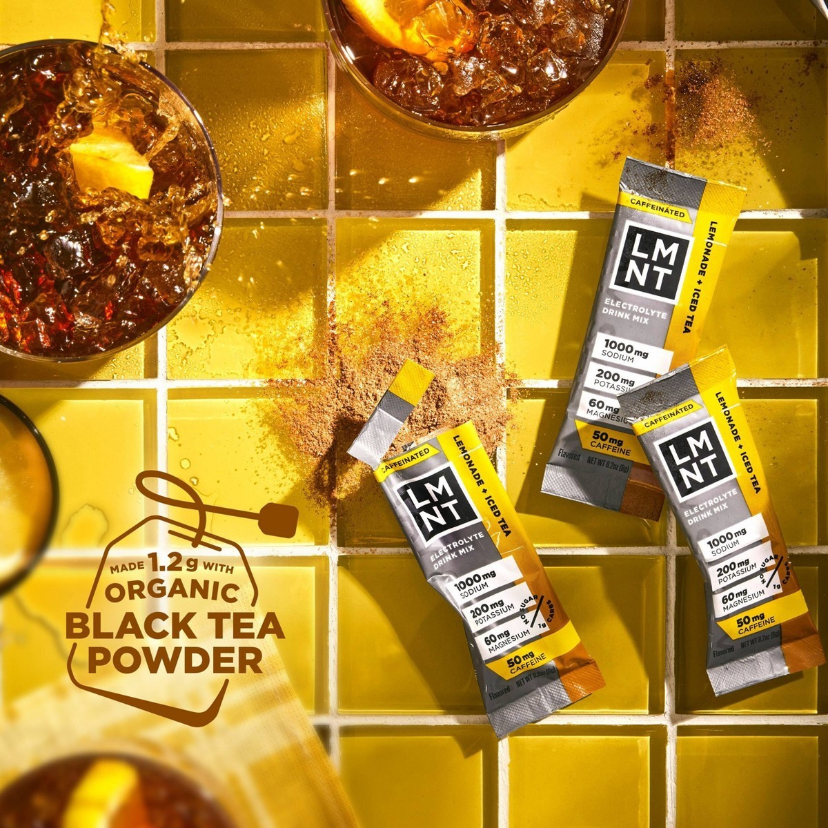 LMNT Zero-Sugar Lemonade Iced Tea Salt Electrolytes Drink – 10ct/2.1oz
