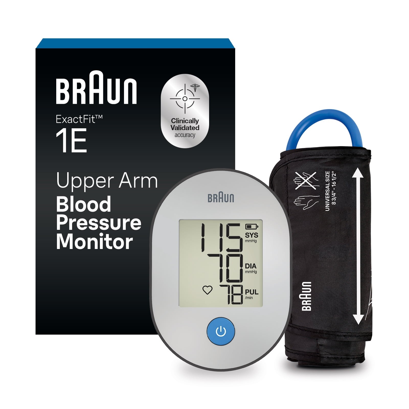 ExactFit 1E Upper Arm Blood Pressure Monitors for Home Use, FSA & HSA Eligible..