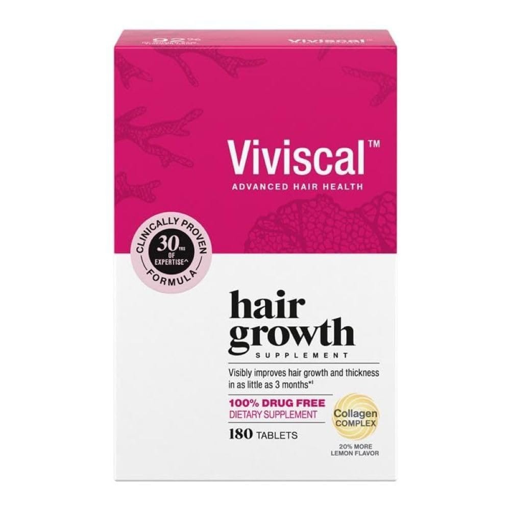 Viviscal hair growth dietary supplement with collagen complex 180 tablets Usa