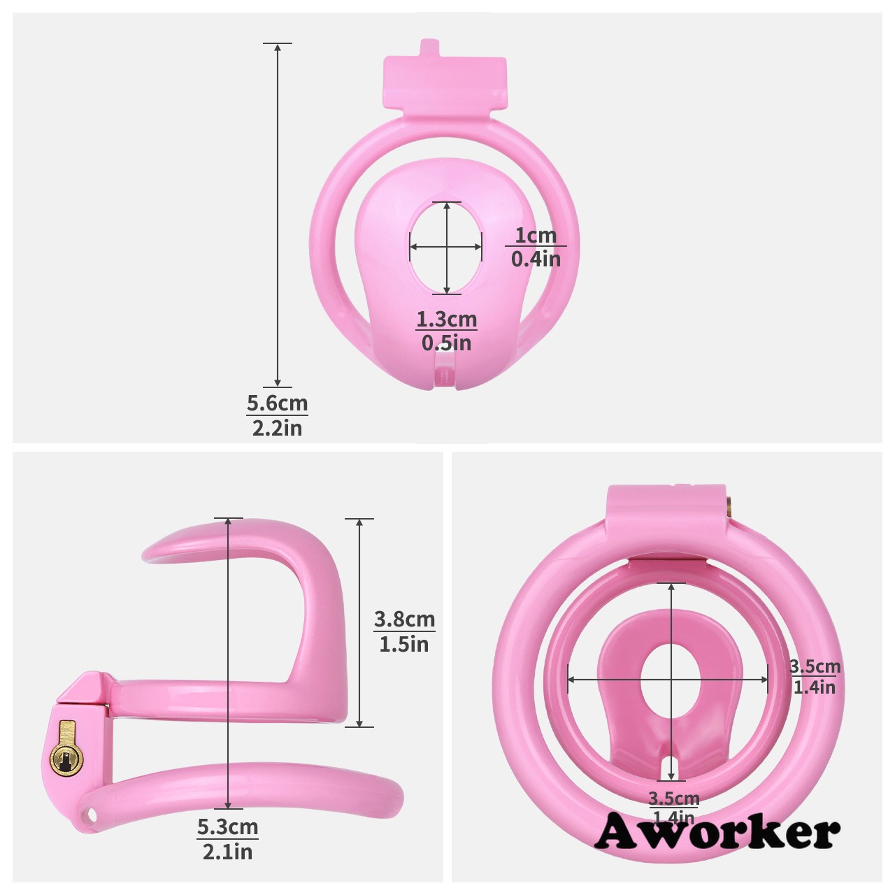 Premium ABS Plastic Male Chastity Cage Device with 4 Sizes Rings Bondage for Men