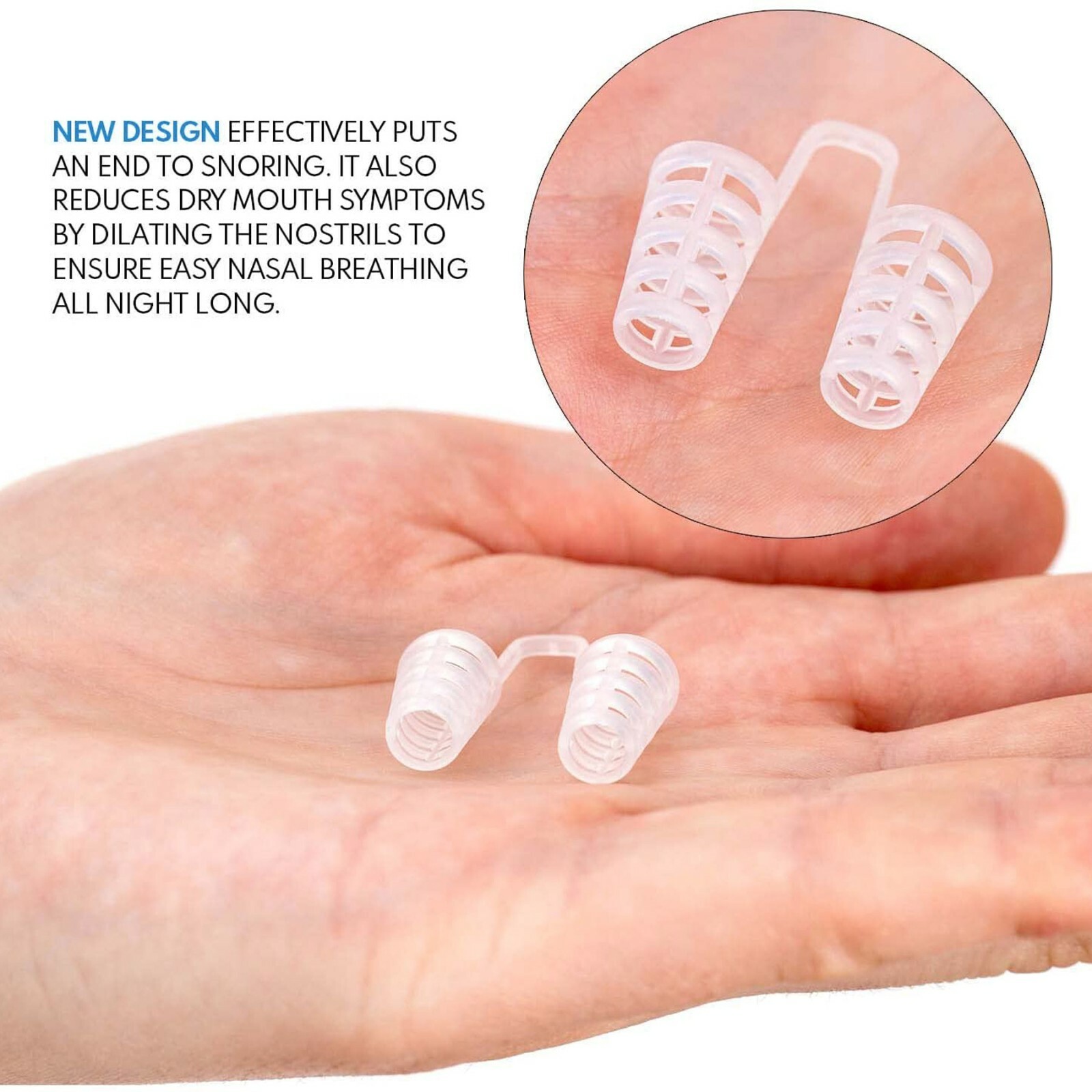 4PCS Anti Snore Nose Clip Stop Snoring Stopper Device Sleep Aids Cones Vent