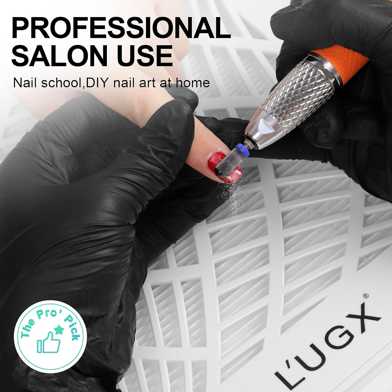 Rechargeable Nail Dust Collector with 2 Reusable Filter, Professional Nail Vacuu