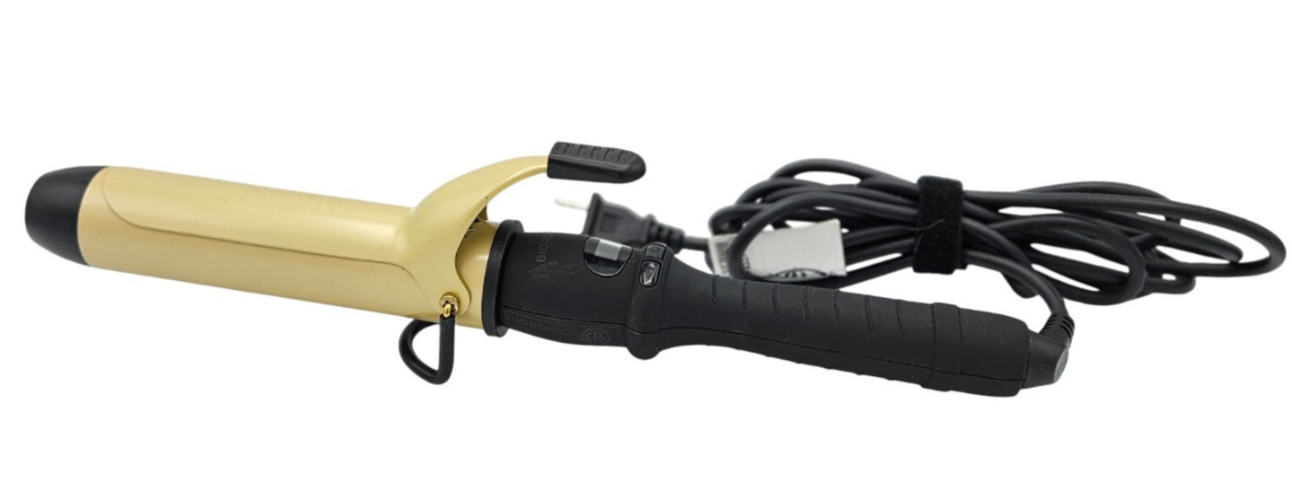 Bio Ionic Gold Pro 24K Gold Barrel Ceramic Curling Iron 1″ Tested Working