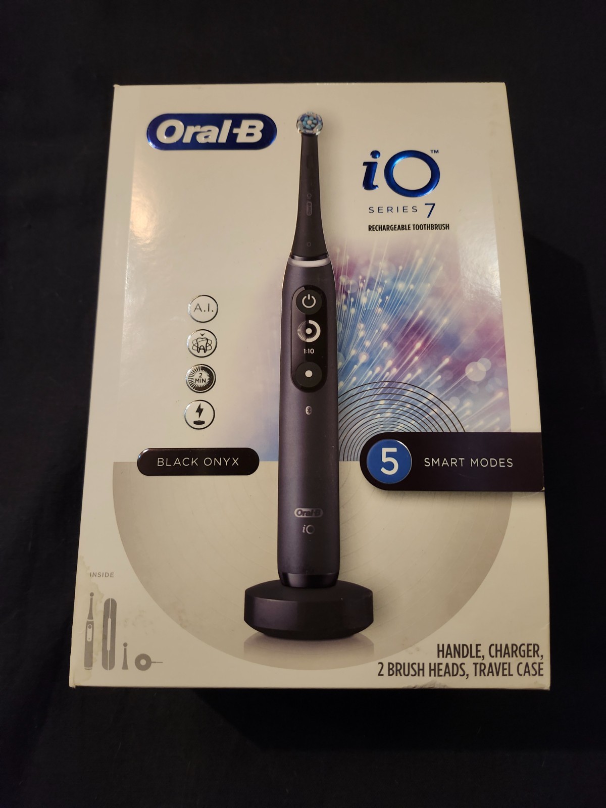 Oral-B iO Series 7L With 7 New Brush Heads Color Black Onyx