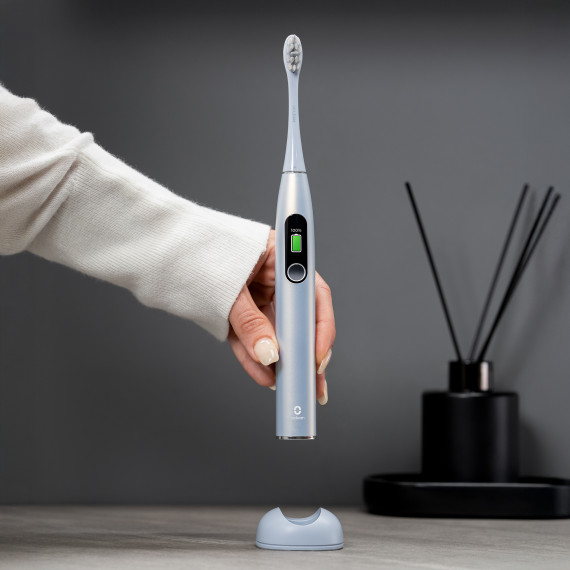 Oclean X Pro Digital Smart Sonic Electric Toothbrush (silver/Champagne)