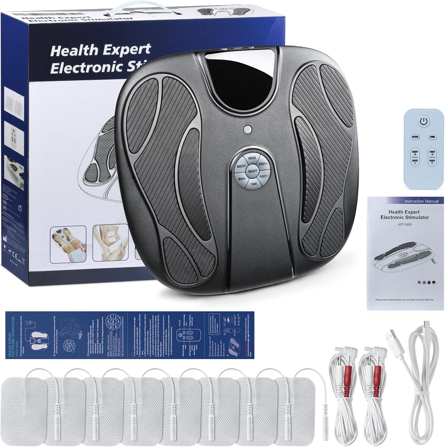 EMS Foot Massager for Neuropathy Electric Feet Legs Blood Circulation Machine