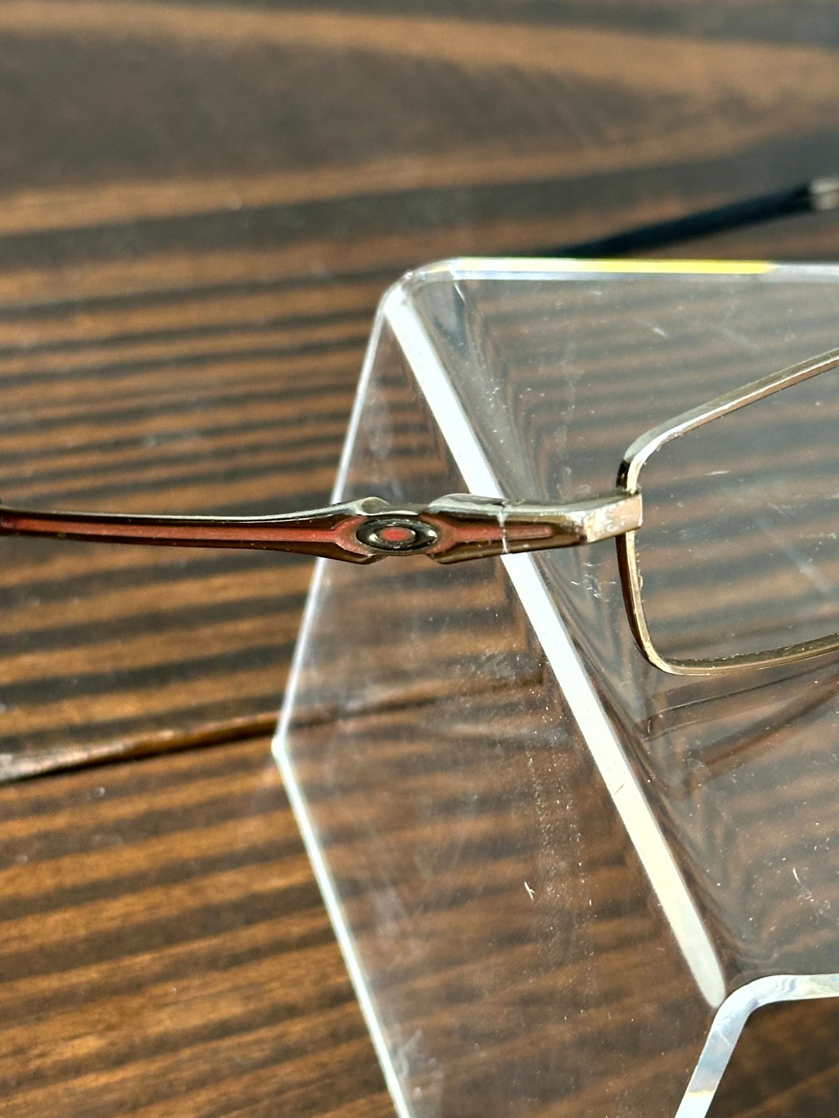 Oakley Chisel 4.0 Eyeglasses Frame Unisex Adults Brown Chrome Rectangle Full Rim