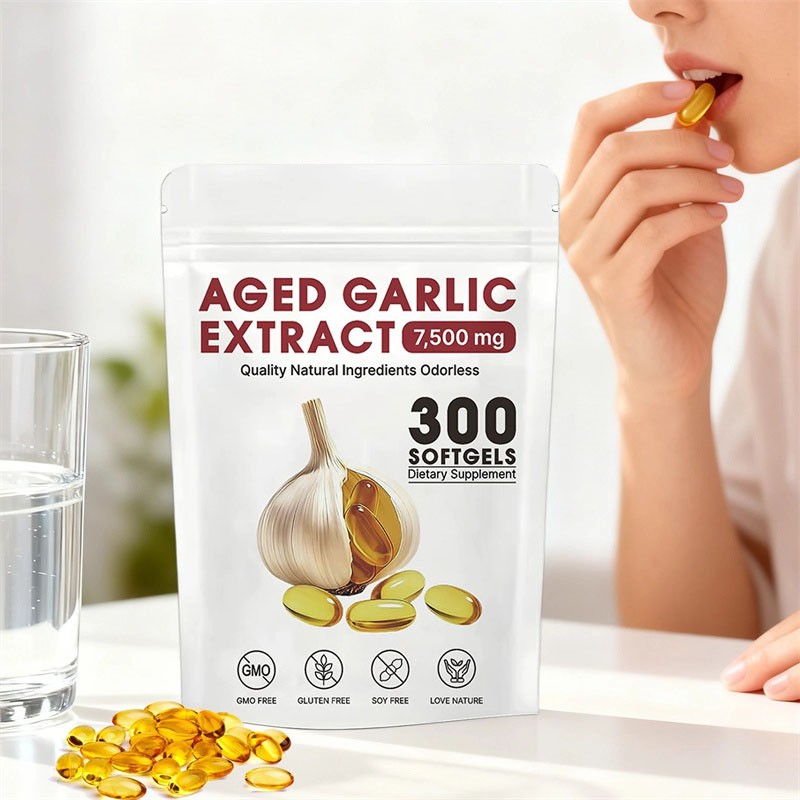 Aged Quality Garlic Extract, 300 Softgels, 7500mg Odorless | Heart & Immune
