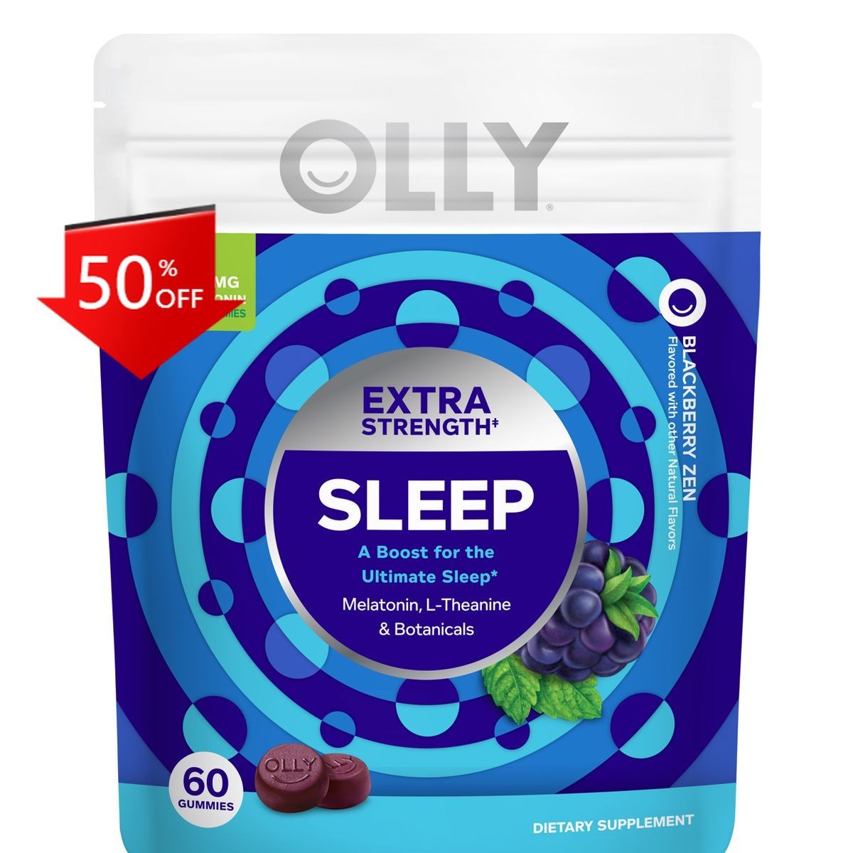 OLLY Extra Strength Sleep Multivitamins Gummies – 60ct