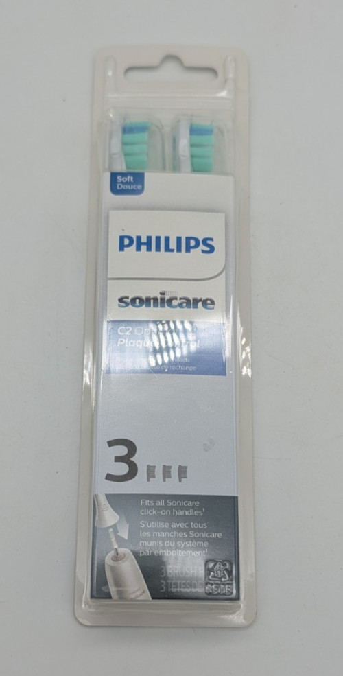 Philips Sonicare C2 Optimal Plaque Control Brush Heads 3 Pack White HX9023/65