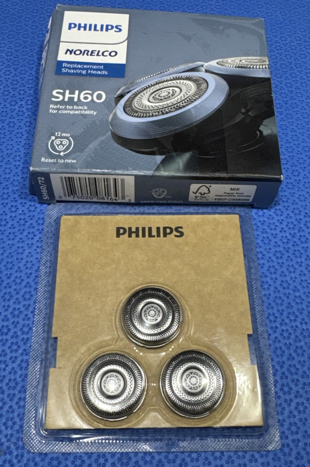 Philips Norelco Genuine SH60/72 Shaving Heads Compatible Shaver Series 6000