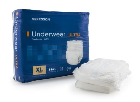 McKesson Ultra Adult Absorbent Underwear XL 58-68in Heavy Abs -112/Pack