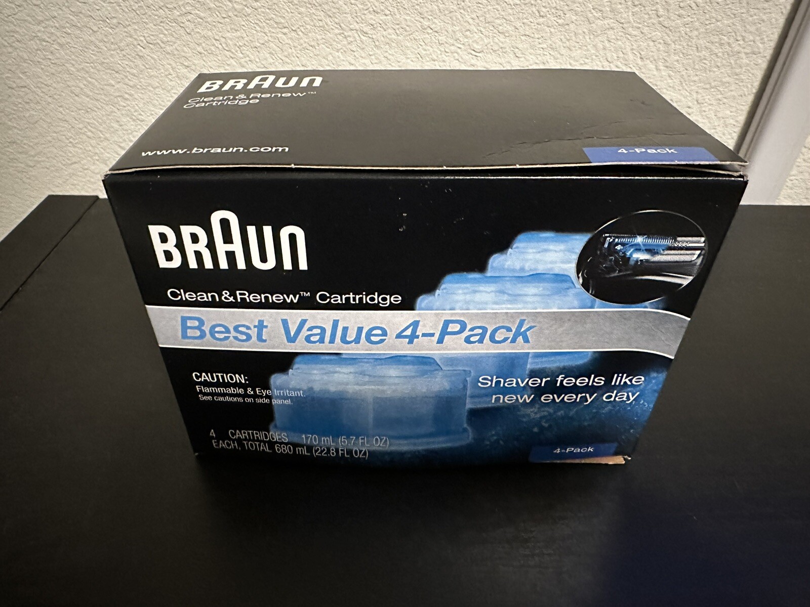 Braun Lemon Fresh Clean & Renew Refill Cartridges CCR 4 Pack 22.8oz