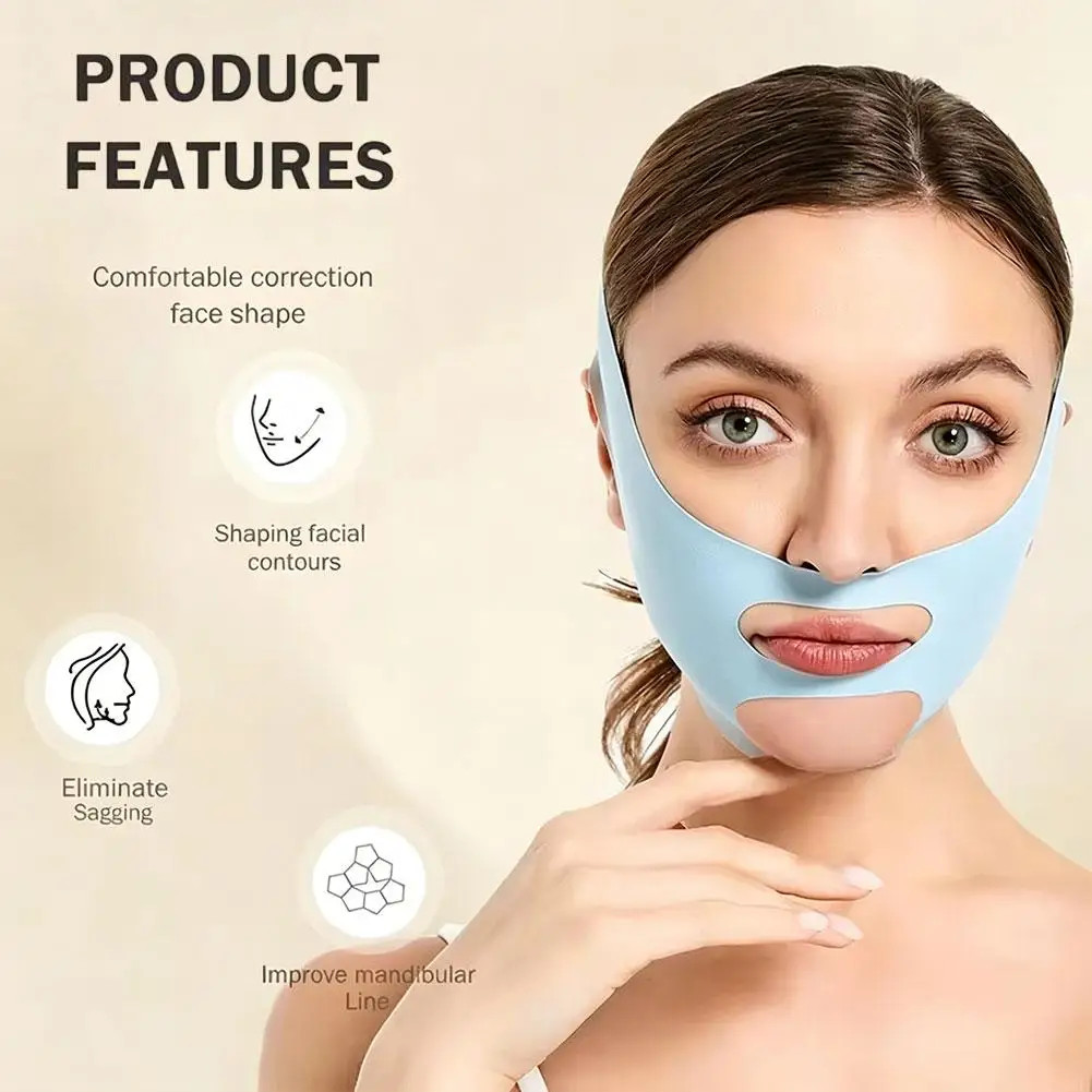 Reusable V Line Lifting Mask Beauty Tool Breathable Adjustable Facial Slimming S
