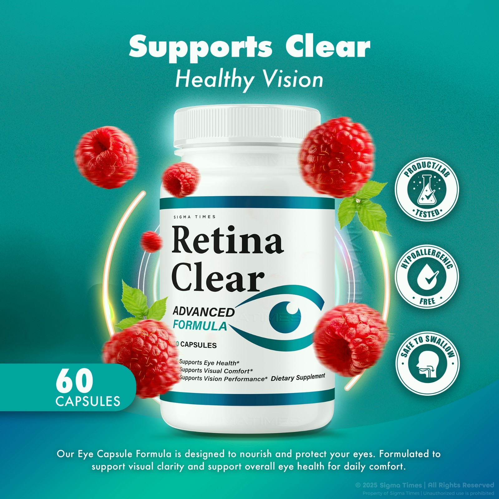 (5 Pack) Retina Clear – Retina Clear Capsules for Eyes