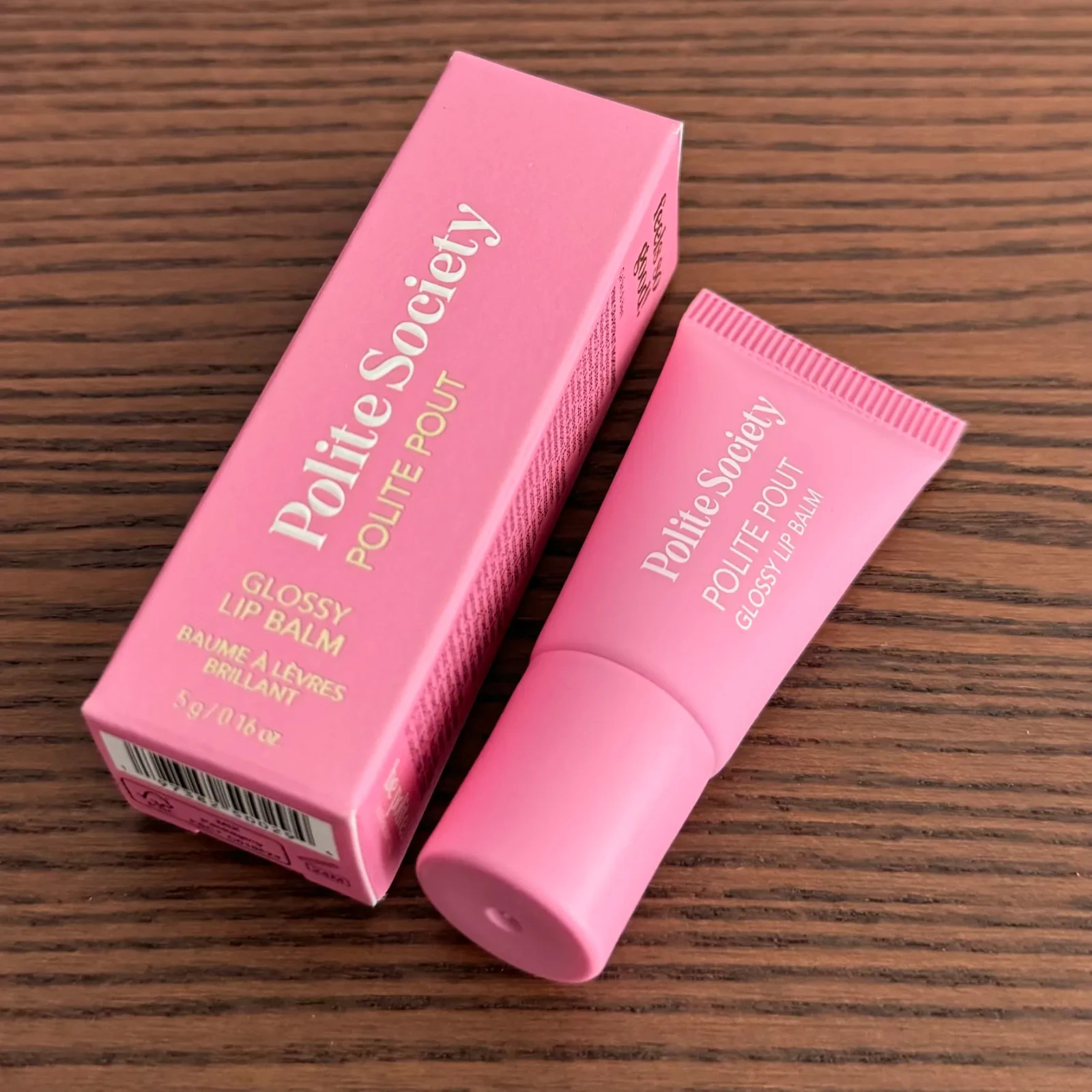 x2 Polite Society – Polite Pout, Glossy Lip Balm, Sample Size, 0.16 oz/5 g