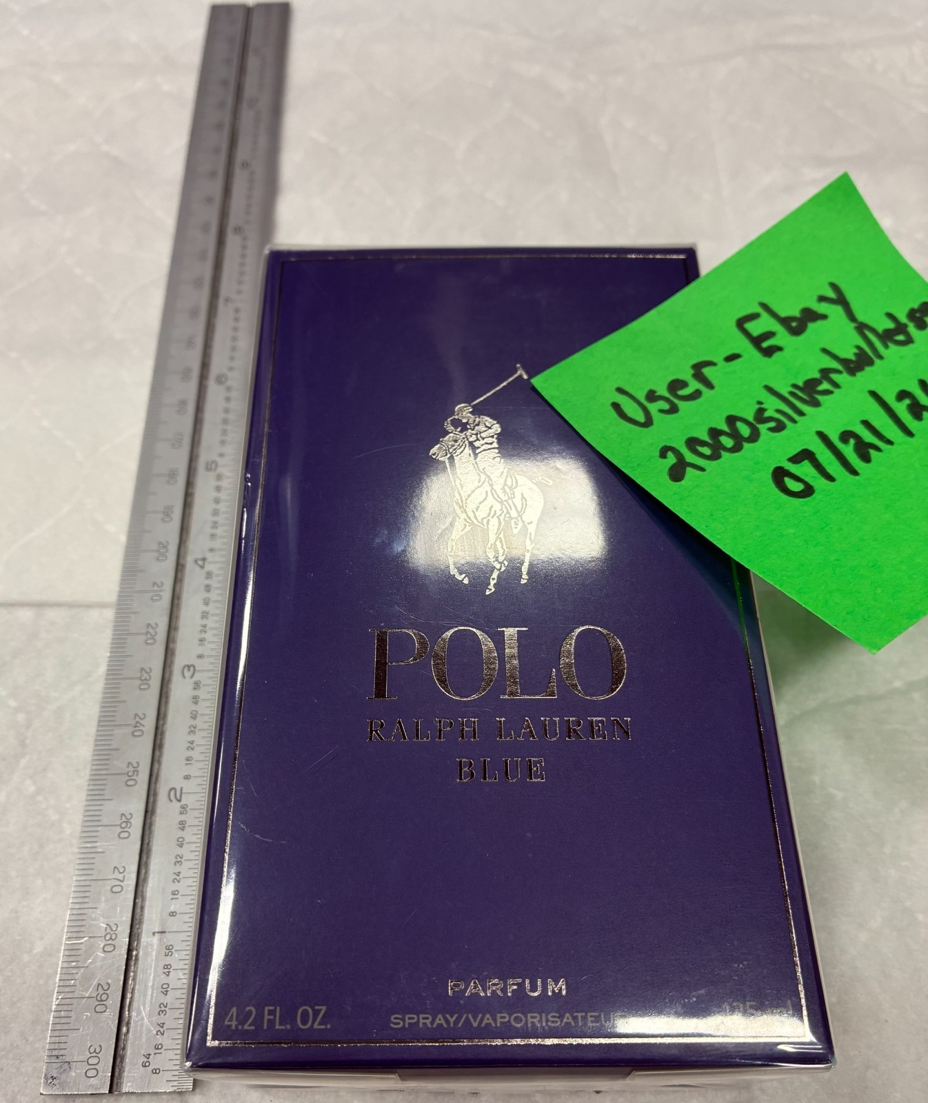 Ralph Lauren Polo Blue PARFUM 4.2 Oz Men’s Spray Brand New Sealed