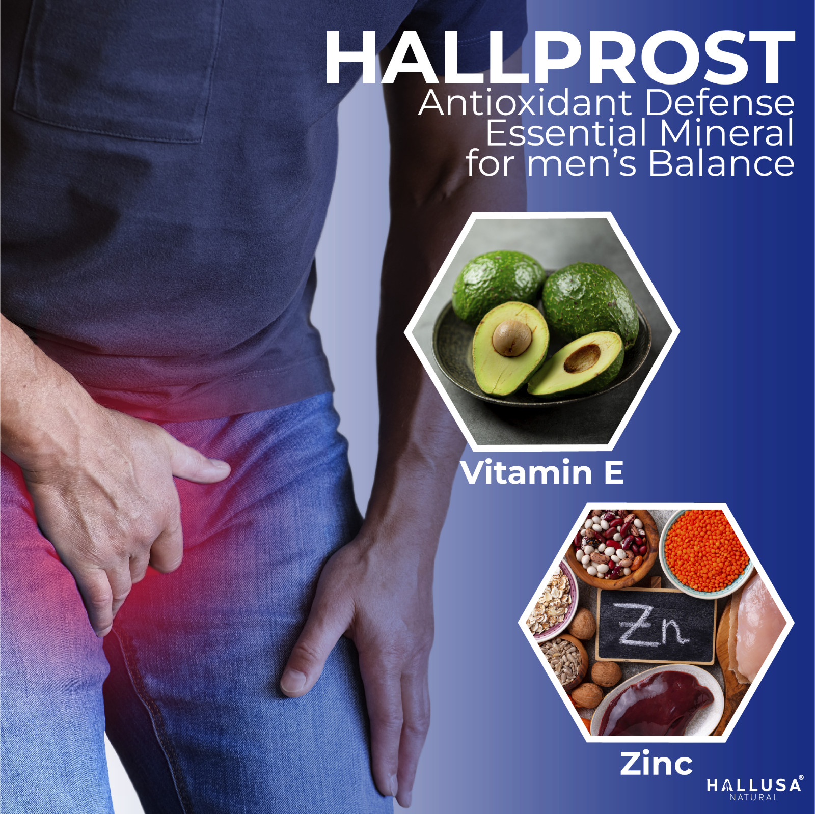 HALLPROST – Inflamed Prostate – Prostatitis – BPH – Urinary Function – 60 Cap