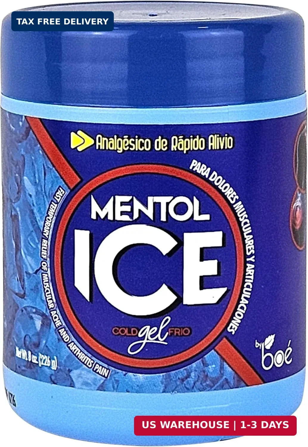 Gel Mentol Frío para Dolor Muscular y Articulaciones Alivio Rápido Artritis 8 oz