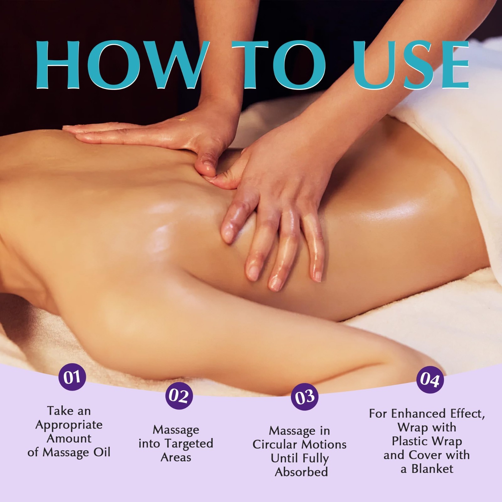 Anti-Cellulite Massage Oil | Firming Body Oil for Muscle Relief & Relaxation wit